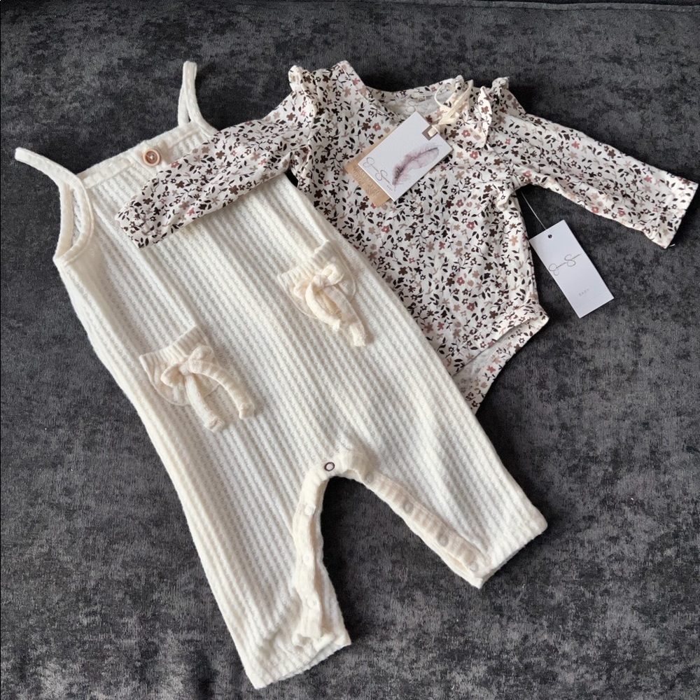 NWT Jessica Simpson Soft Overall Set